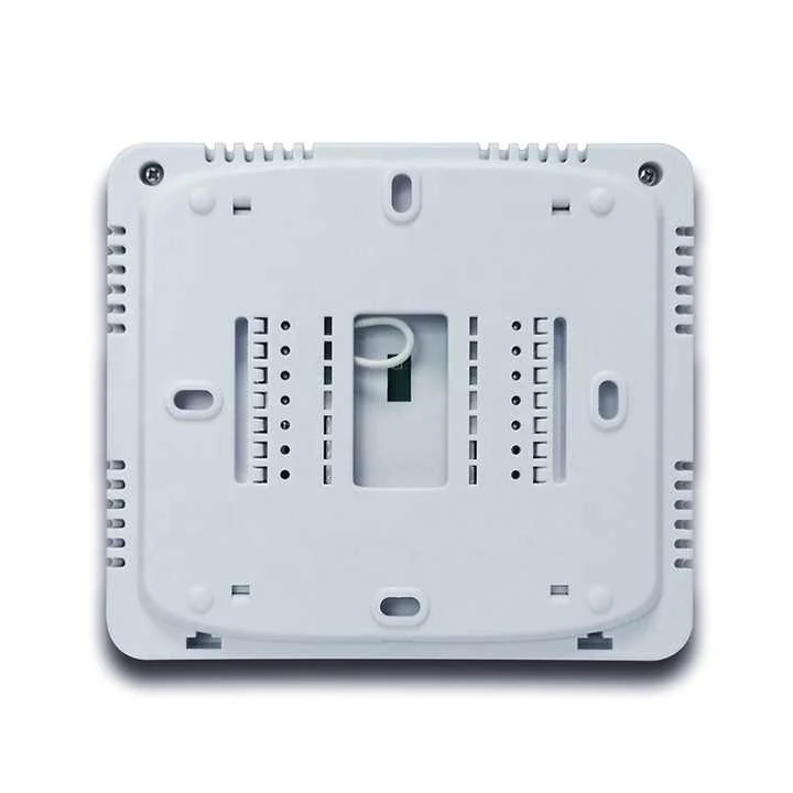 S725 wall mounted programmable heat pump thermostat with green backlit display, view 6