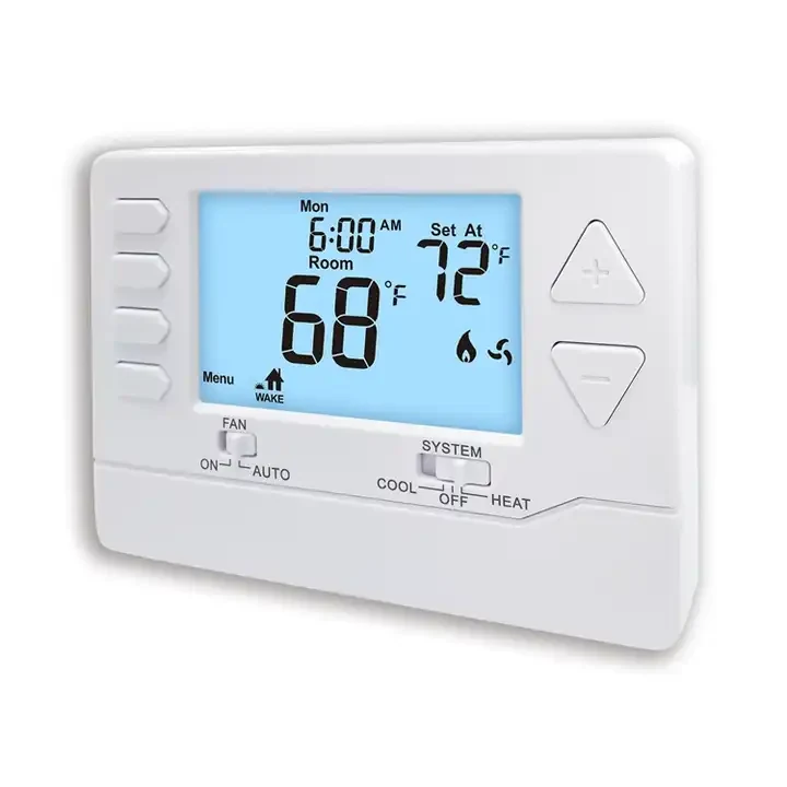 Model 3205 white 24V air conditioner controller with LED backlit display, view 5