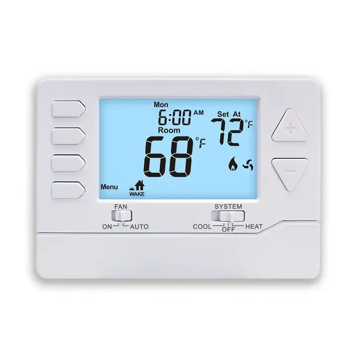 Model 3205 white 24V air conditioner controller with LED backlit display, view 4