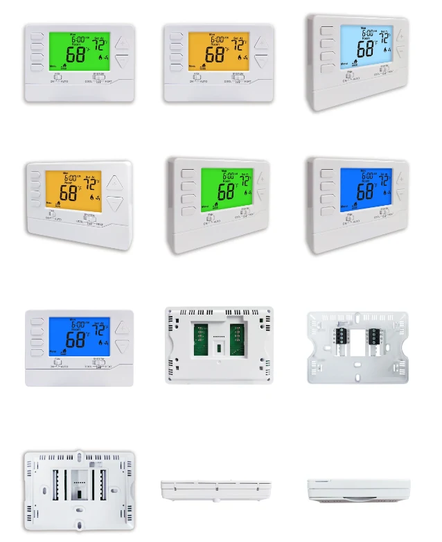 Model 3205 white 24V air conditioner controller with LED backlit display, view 7