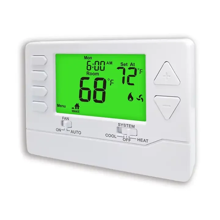 Model 3205 white 24V air conditioner controller with LED backlit display, view 6