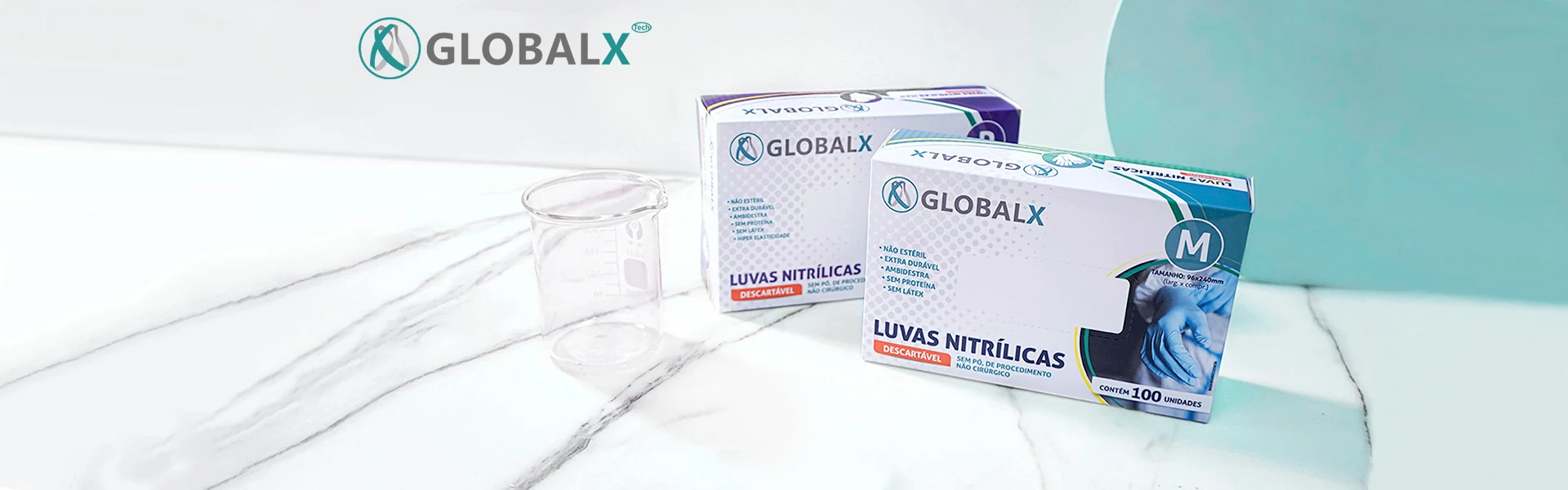 GLOBALX branded surgical mask cartons prepared for export