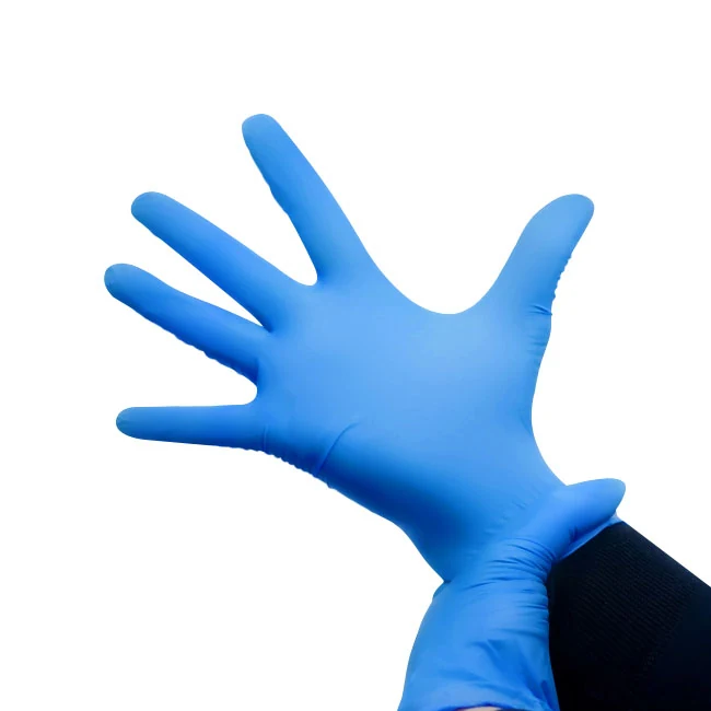 Disposable Nitrile Examination Glove — in use