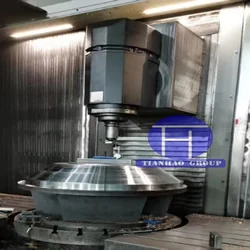 5-axis CNC machining centre cutting a large component