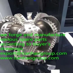 CNC machined forging on the machining centre