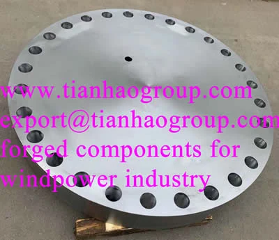 Forged flange for the wind power industry
