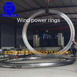 Large forged ring for wind power equipment in the workshop