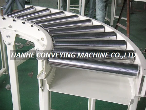 Curve Gravity Roller Conveyor – Roller Conveyor Systems manufactured by Tianhe Conveying Machine