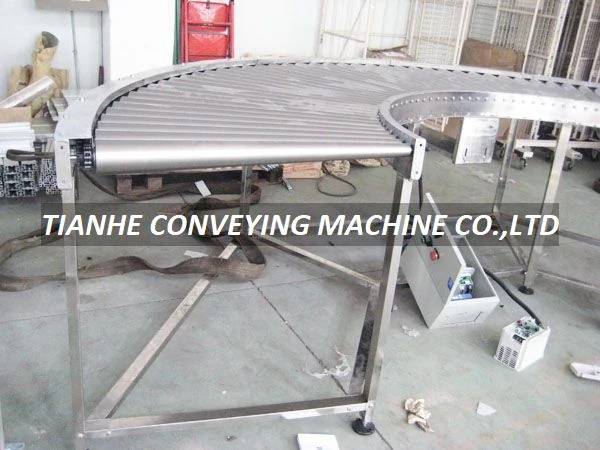 Double Sprocket Curve Roller Conveyor – Roller Conveyor Systems manufactured by Tianhe Conveying Machine