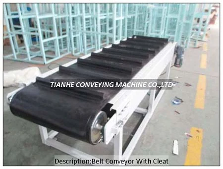 Flat Belt Conveyor with Cleat – Belt Conveyors manufactured by Tianhe Conveying Machine