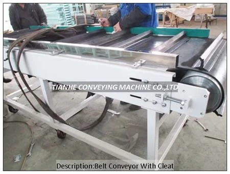 Flat Belt Conveyor with Cleat detail view 3