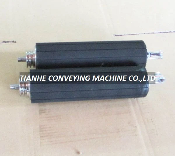 Grooved Rubber Coating Motorized Roller with V Pulley – DGAC AC Motor Rollers manufactured by Tianhe Conveying Machine