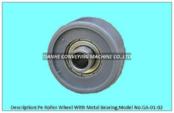 Pe Roller Wheel with Metal Bearing GA-01-02 – Plastic Roller Wheels manufactured by Tianhe Conveying Machine