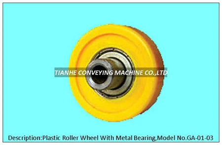 Plastic Roller Wheel with Metal Bearing GA-01-03 – Plastic Roller Wheels manufactured by Tianhe Conveying Machine