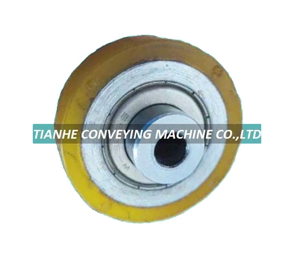PU Coating Metal Track Roller W-40PU – Metal Roller Wheels manufactured by Tianhe Conveying Machine