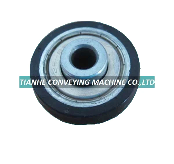 Rubber Coating Metal Roller Wheel W-30RB – Metal Roller Wheels manufactured by Tianhe Conveying Machine