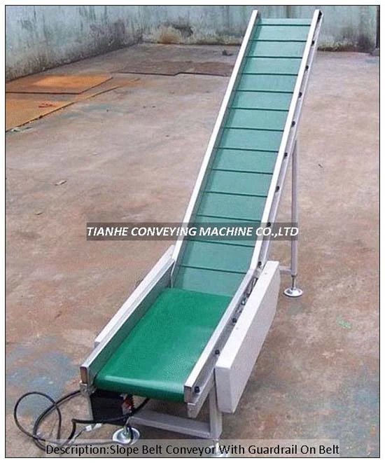 Slope Belt Conveyor with Guardrial on Belt detail view 3