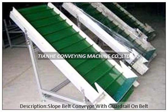 Slope Belt Conveyor with Guardrial on Belt detail view 4
