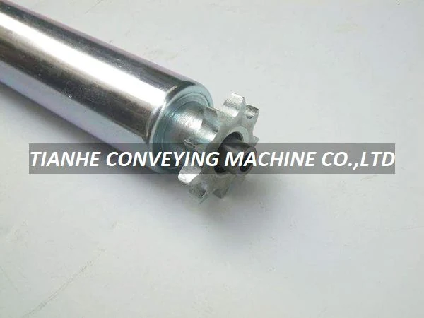 Steel Single Sprocket Roller – Conveyor Rollers manufactured by Tianhe Conveying Machine