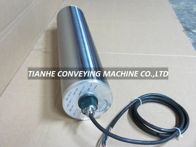 AC motorized roller with 113 mm diameter, 2.5 mm tube thickness, and galvanized finish