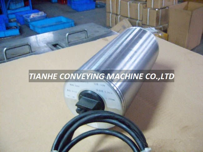AC motorized roller with 113 mm diameter, 2.5 mm tube thickness, and stainless steel finish