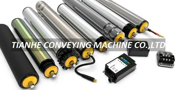 24V/48V DC brushless gear reduction rubber coated motor roller with rubber surface and electrical terminals