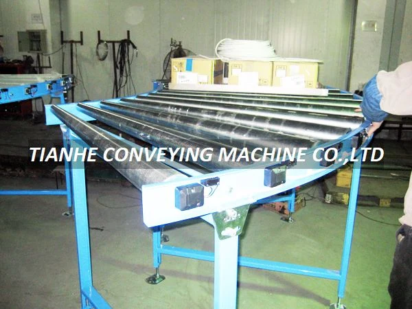 220V and 380V AC motor roller conveyor section on the factory floor
