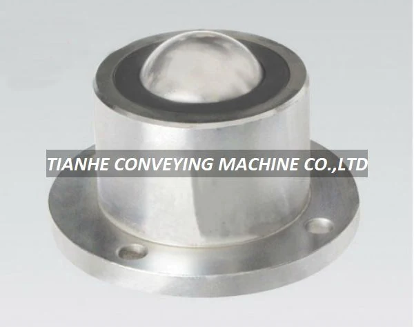 Customized machined ball transfer unit FB-008 with flange mount and 50 mm diameter ball