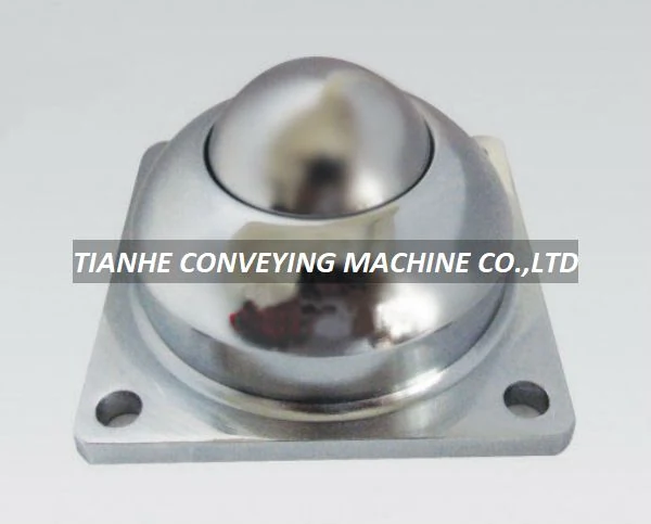 Flange mount customized machined ball transfer unit FB-028 with steel main ball and steel case