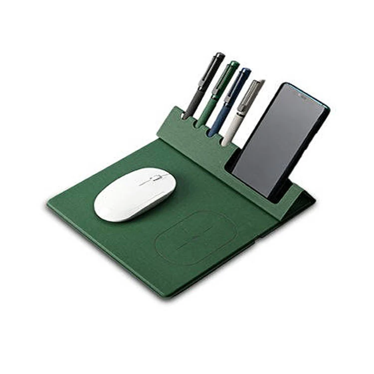 Five-slot pen holder section of the desk pad