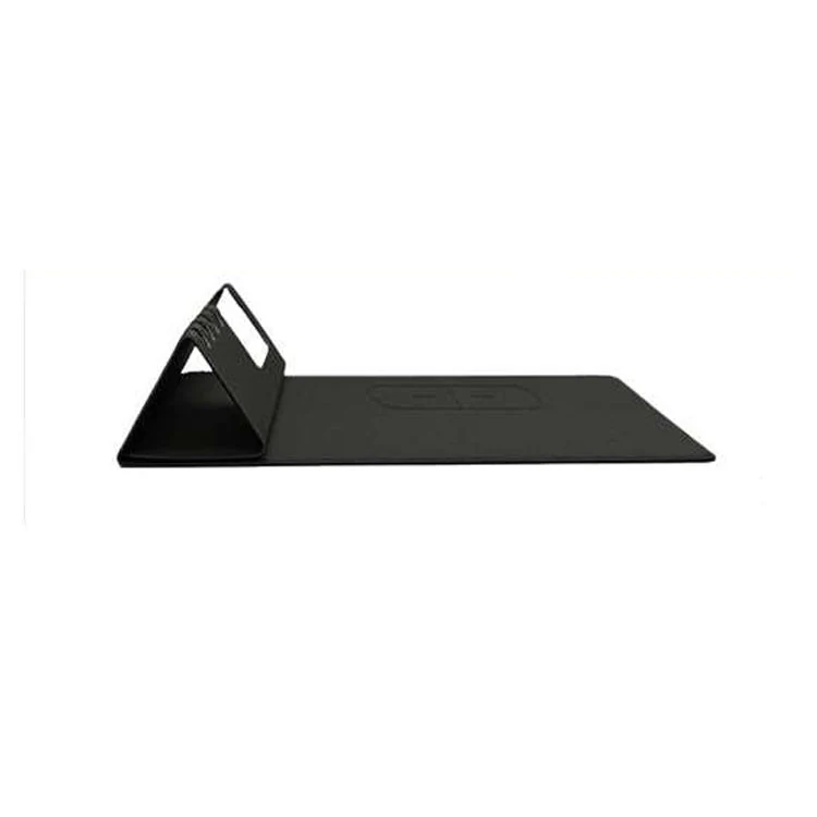 Desk pad shown flat with mouse and keyboard area
