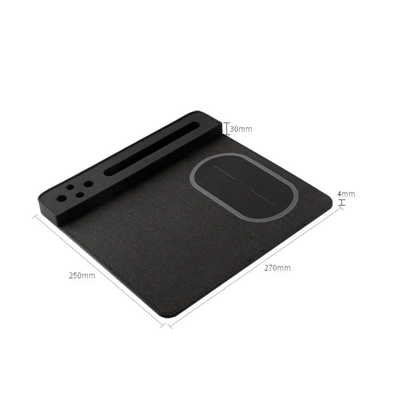 Overhead view of the 250x270mm pad on an office desk