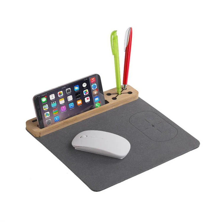 Pad in use on a desk with laptop and mouse