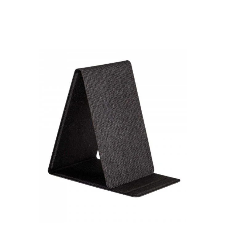 Stand folded flat for transport in a bag