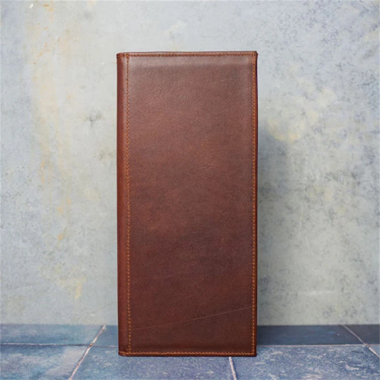 Close-up of the full-grain leather surface and patina