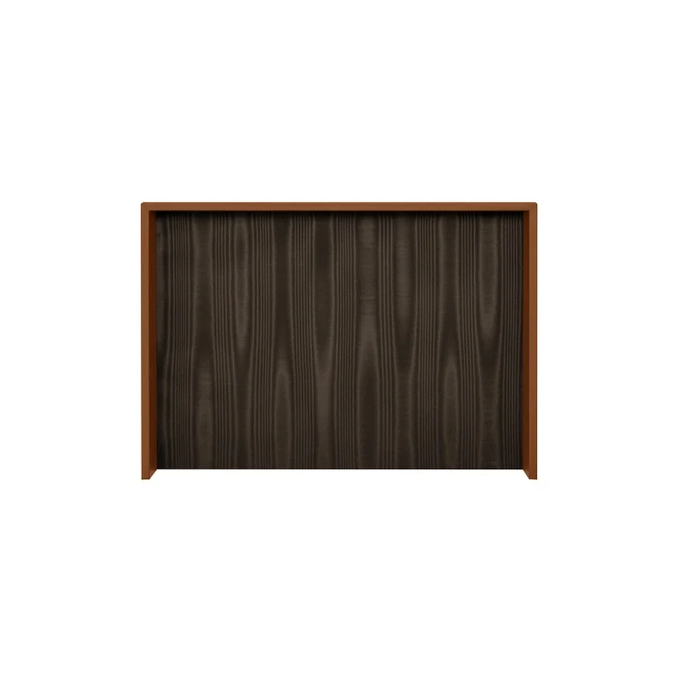 Dark wood grain finish on the MDF desk tray