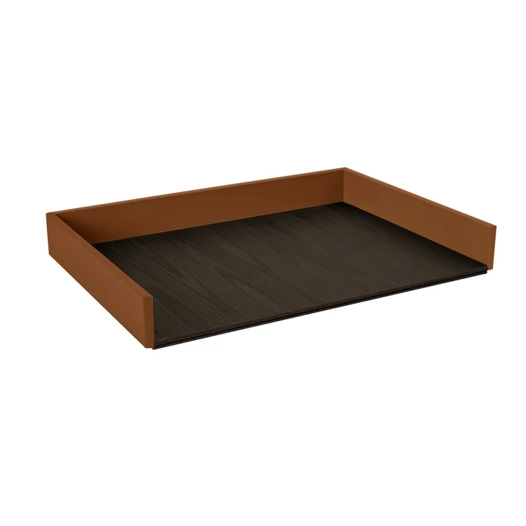White colourway of the leather desk tray