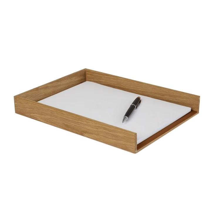 Tray holding documents and pens