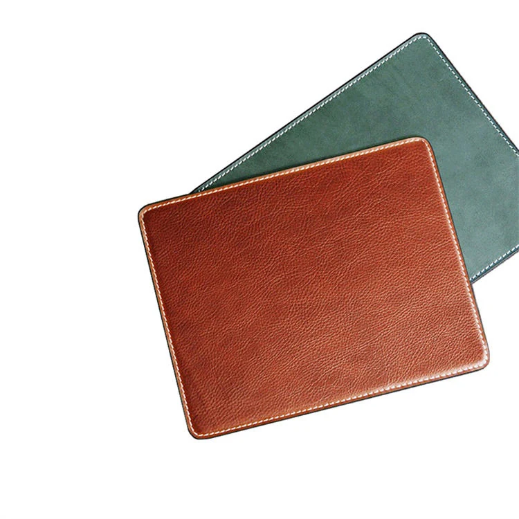 Brown and red leather mouse pad colourways