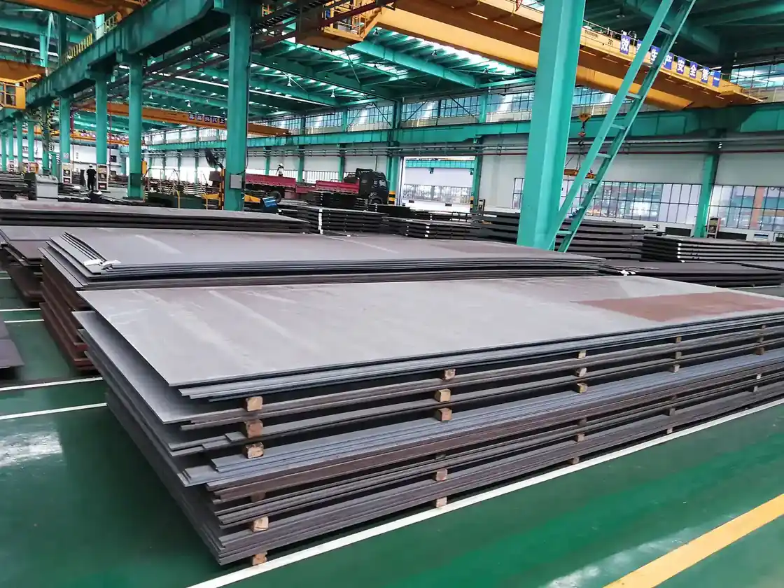 Steel plate and coil in the warehouse