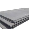 Two large flat steel plates stacked on a plain background