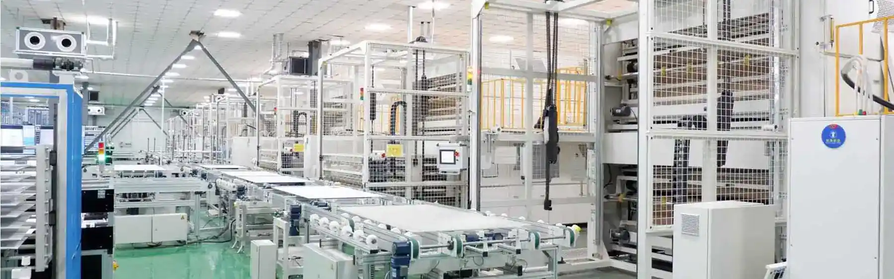 Automated PV module production line in the Hefei factory