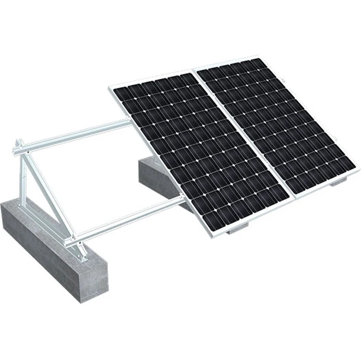 Ballasted flat-roof rack on concrete footings
