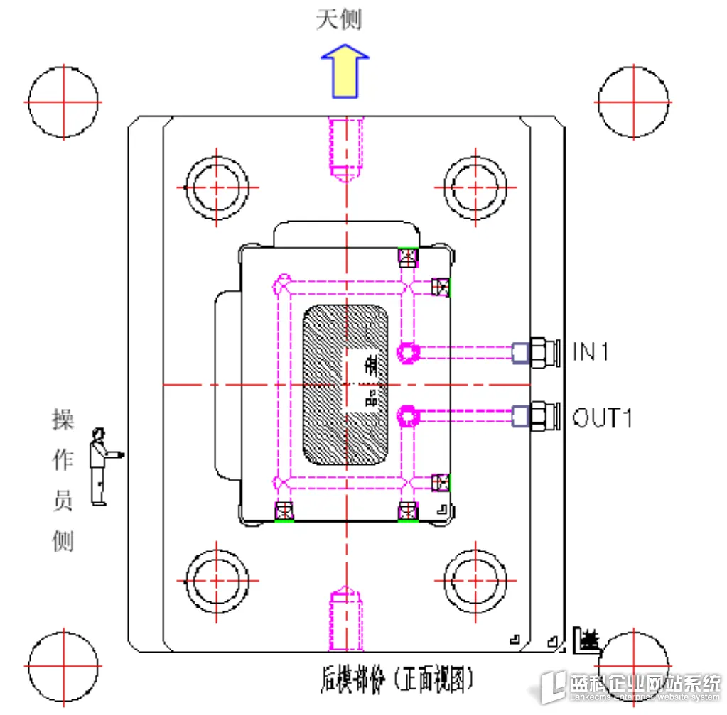 Mold CAD layout screenshot from the TJ-Teck design page
