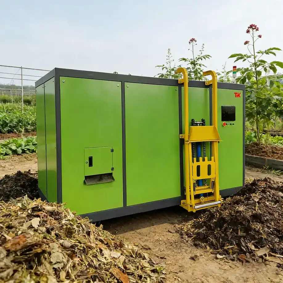 TMK-1000 Composter side view showing machine body