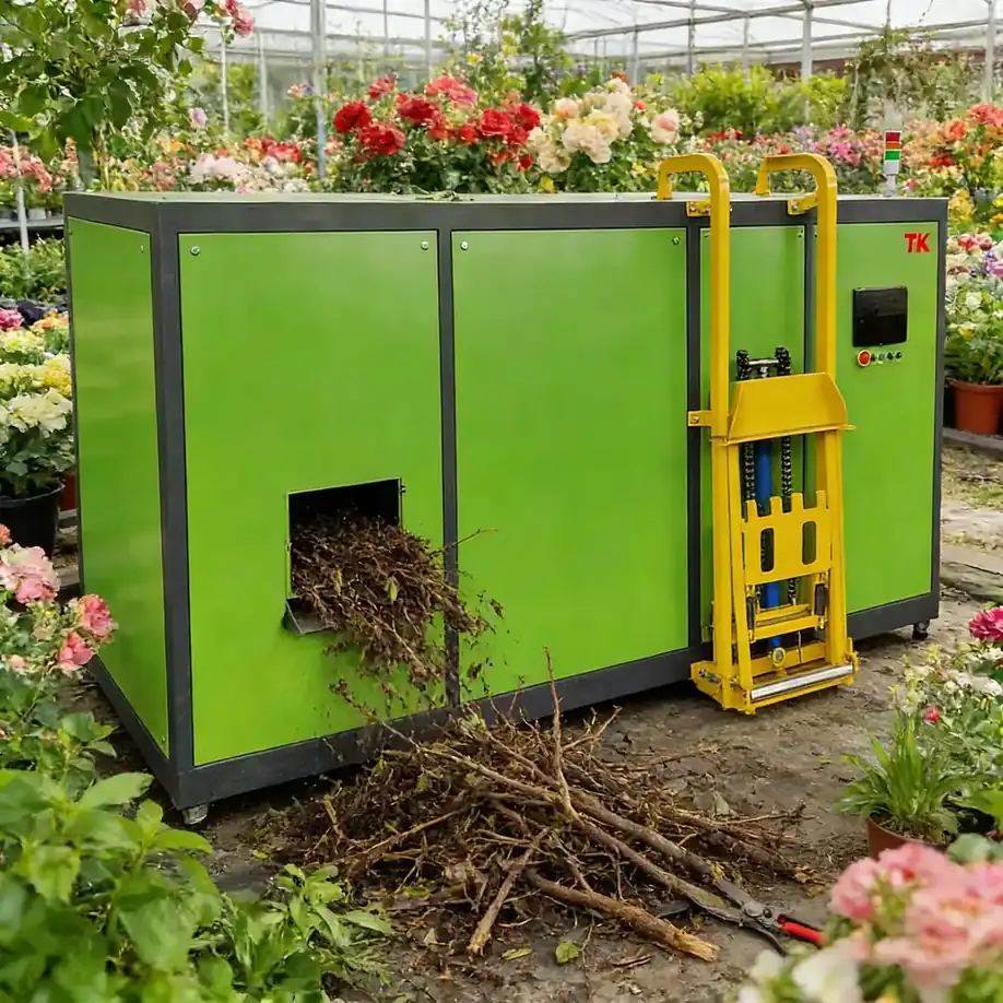 TMK-1000 Composter control panel and loading door detail