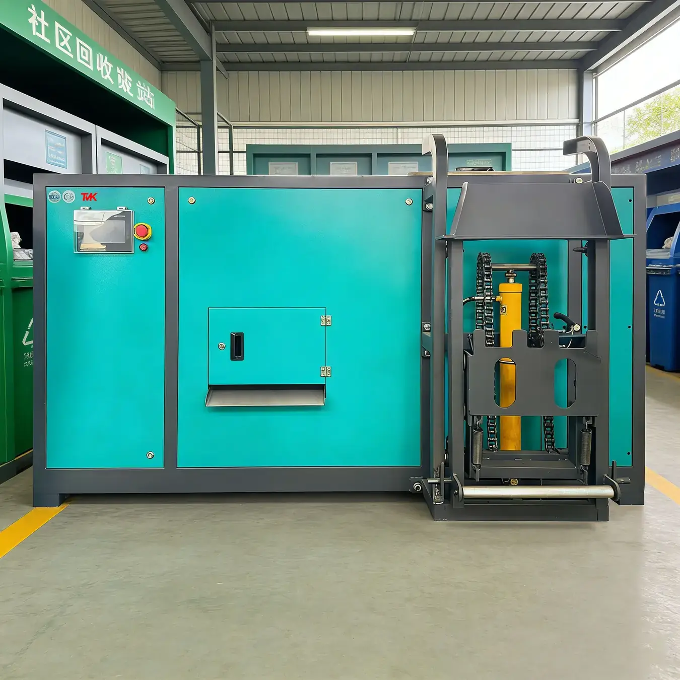 TMK-200 Composter control panel and loading door detail