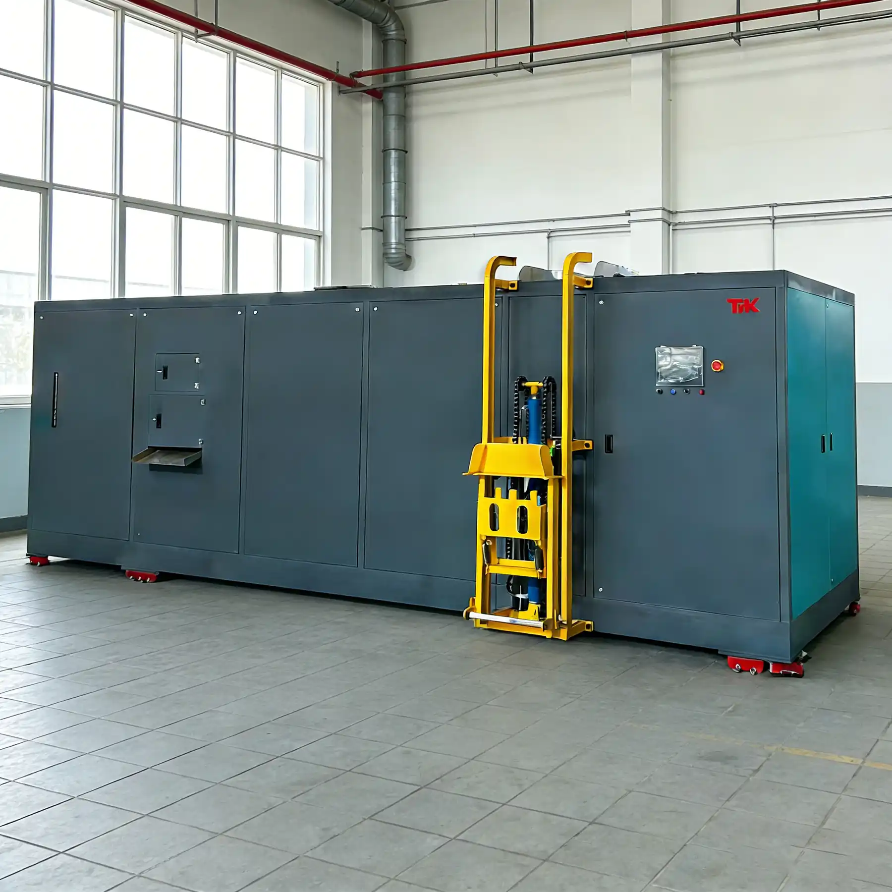 TMK-5000 Composter side view showing machine body