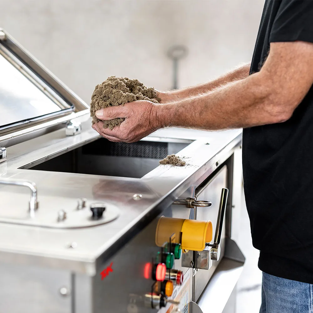 Real Compost Out of the Machine Not Dried Food Scraps