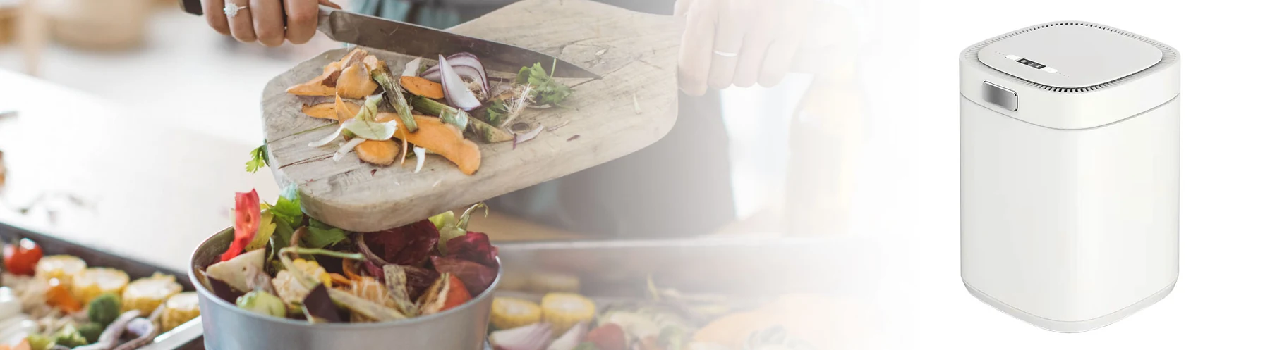 Smart Food Waste Composter - Home Composter for Food Waste, Turns Wet Waste into Fertilizer